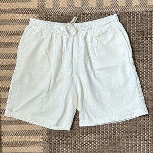 Los Angeles Apparel Mid Length Gym Shorts in Creme 🍦